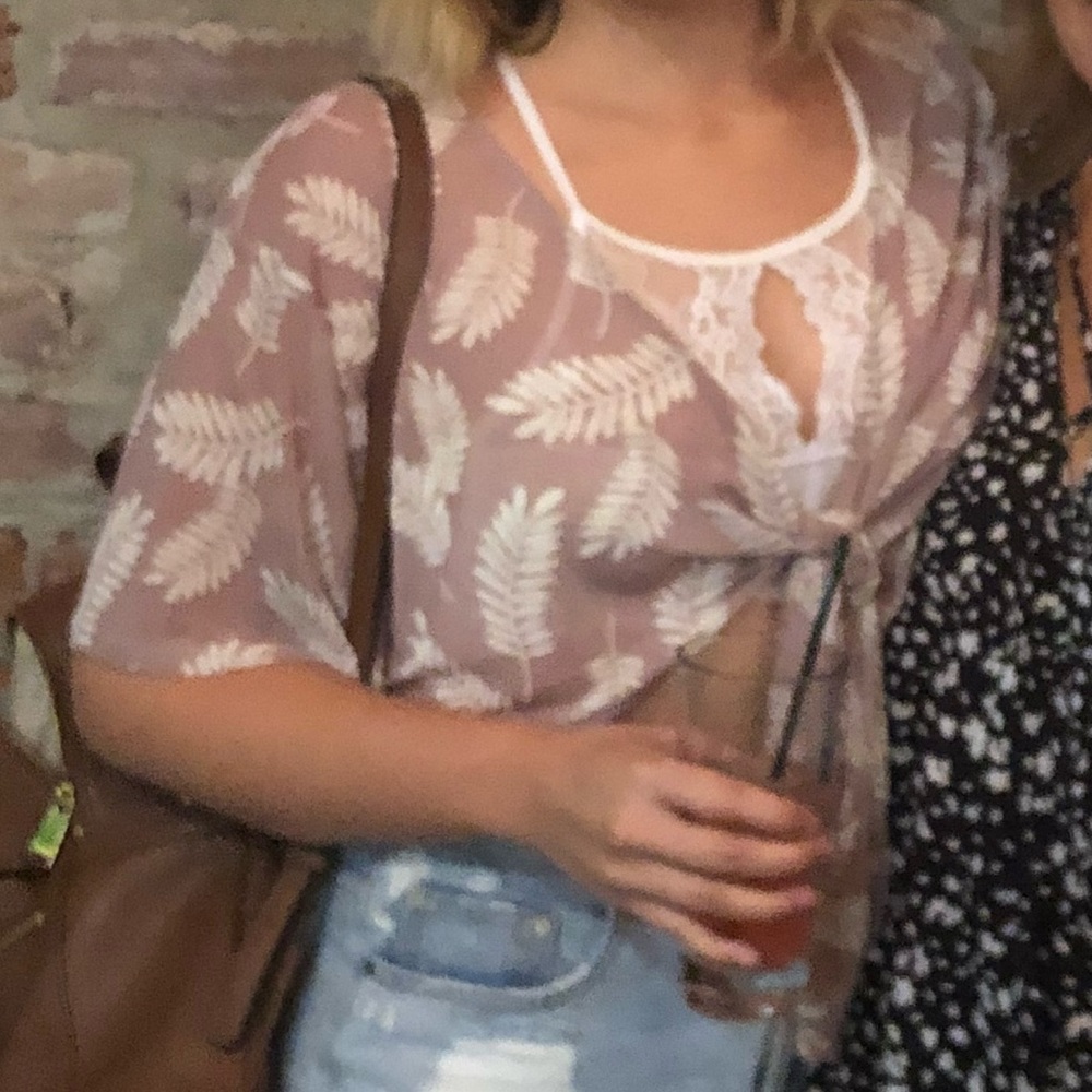 Crescent Front-Tie Crop Top - Picture 8 of 8